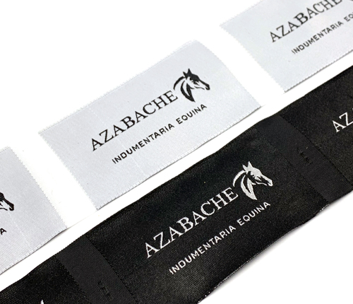 Etiqueta bordada Azabache