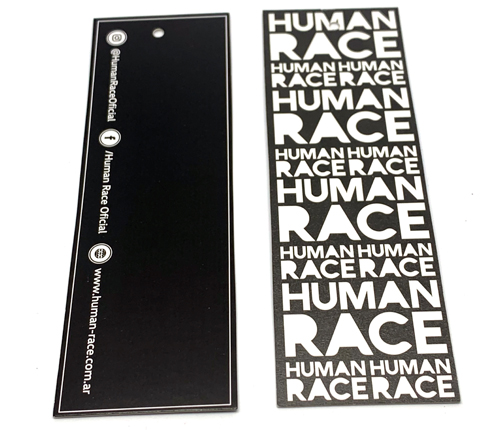 Etiqueta hangtag Human Race